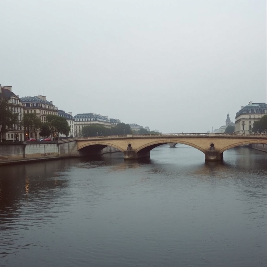 Les quais de la Seine à Paris au petit matin.